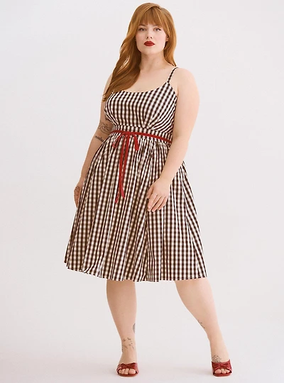 Retro Chic Swing-Skirt Dress