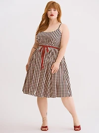 Retro Chic Swing-Skirt Dress