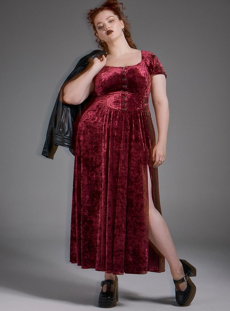 Nightfall Stretch Velvet Maxi Dress
