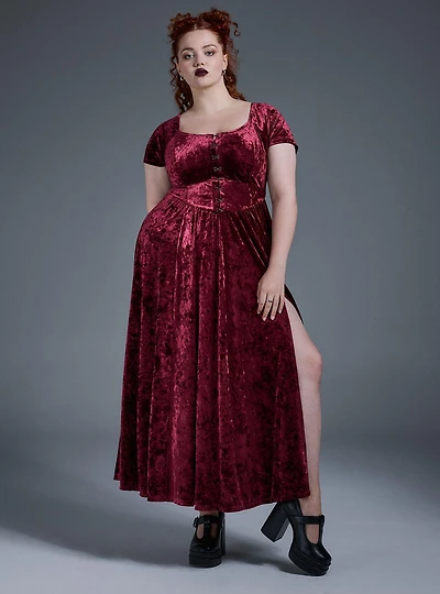 Nightfall Stretch Velvet Maxi Dress