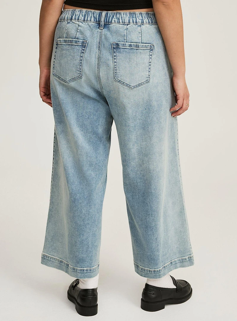 Weekend Mid-Rise Ankle Wide Leg Jean
