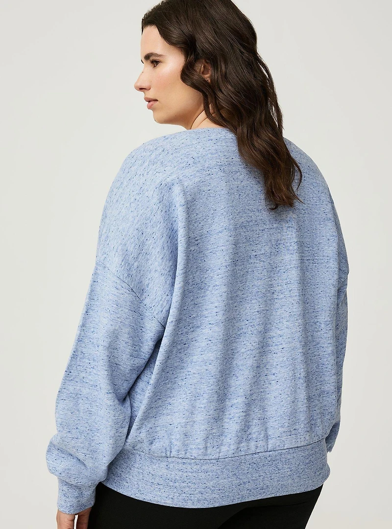 Drop Shoulder V-Neck Pullover