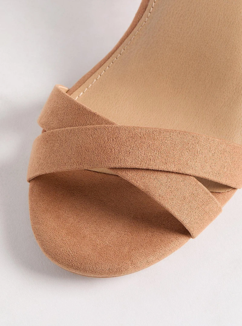 Strappy Ankle Wrap Lucite Heel (WW