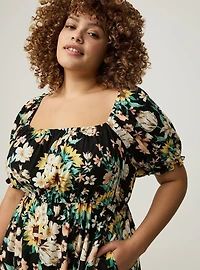 Mini Puff-Sleeve Dress