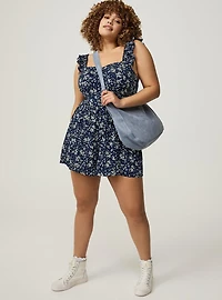Ruffled Straps Layered Romper