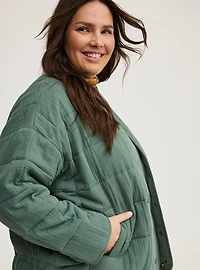 Quilted Drop Shoulder Jacket