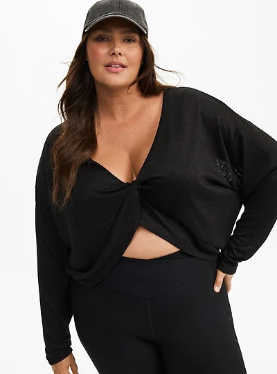 Wrapped Crop Overshirt
