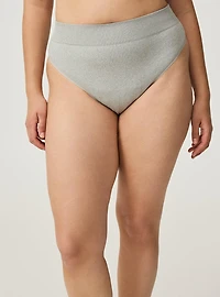 Seamless Rib High-Rise Thong Panty