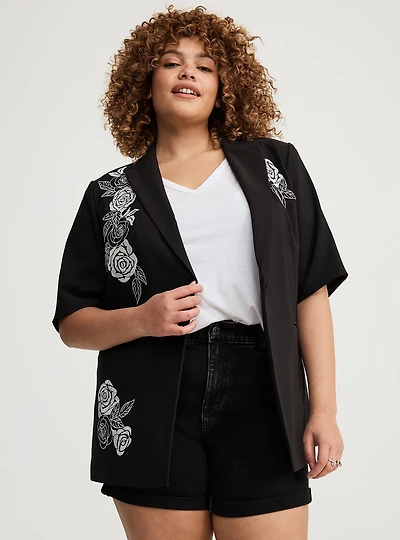 Embroidered Blazer