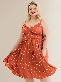 Retro Chic Pleated Swing Dress