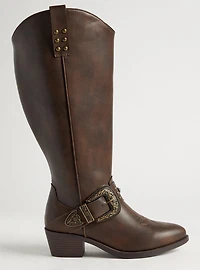 Side Buckle Western Knee Boot (WW)