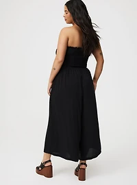 Lace-Up Culotte Jumpsuit