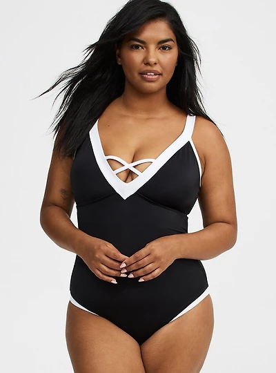 Wire-Free Strappy Cheeky One Piece Swimsuit
