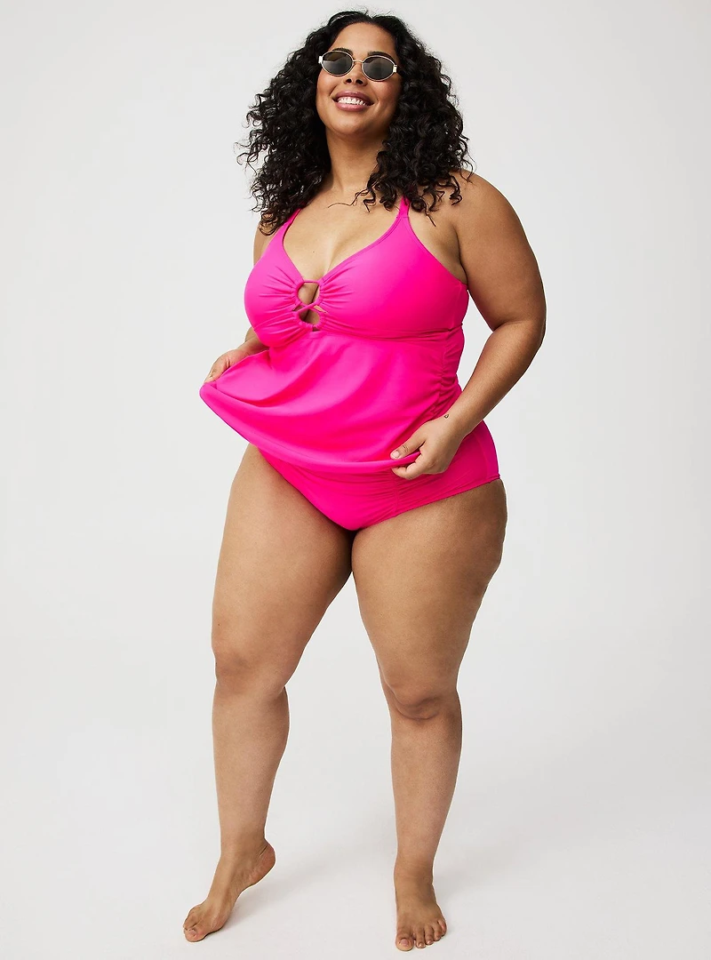 Wire-Free Strappy Ruched Tankini