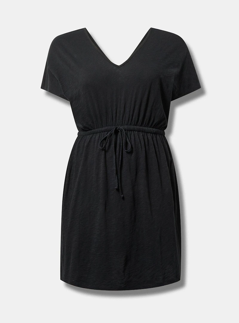 Mini Dress Side Slit Cover-Up