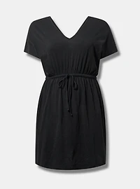 Mini Dress Side Slit Cover-Up