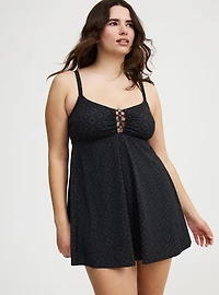Ring Cutout Swim Dress