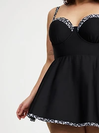 Underwire Peplum Swim Dress