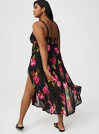 Sheer Mesh Cover-Up Maxi Dress