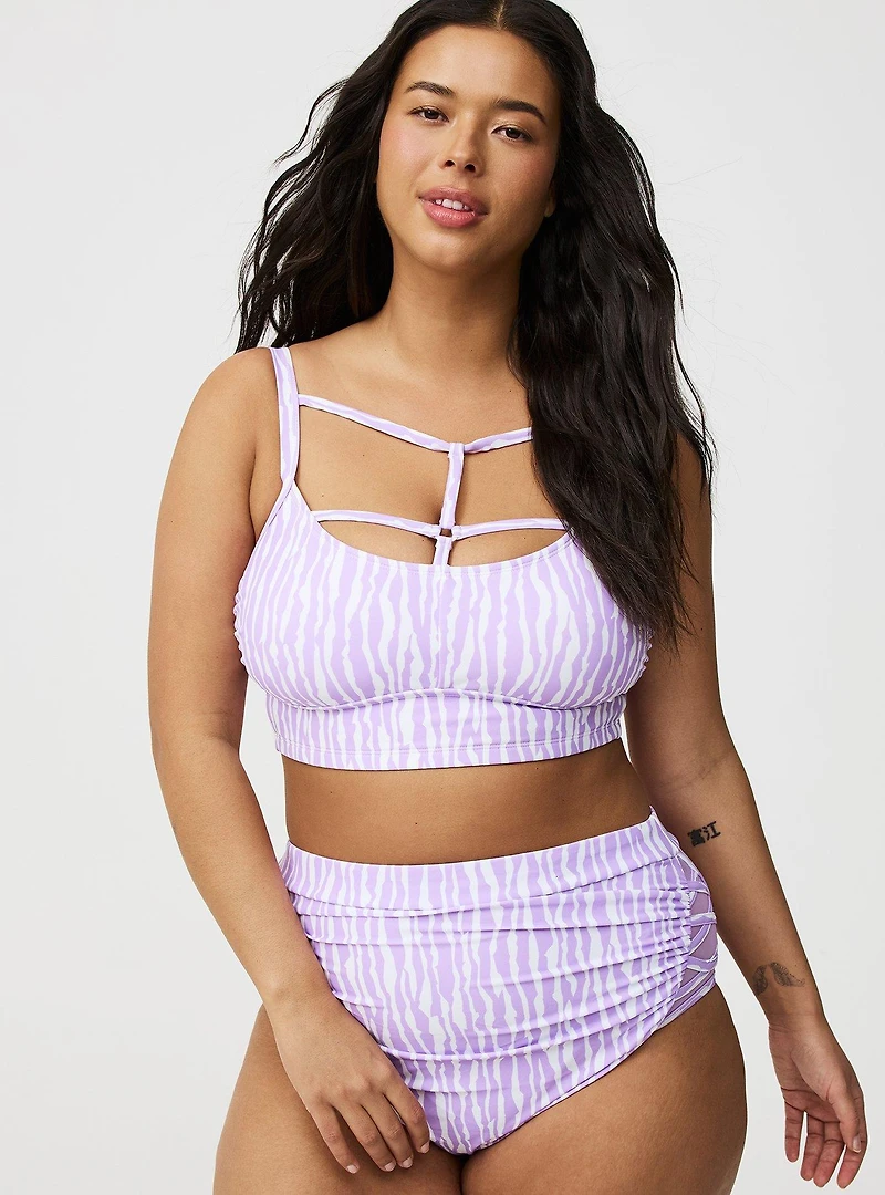 Wire-Free Scoop Strappy Bikini Top