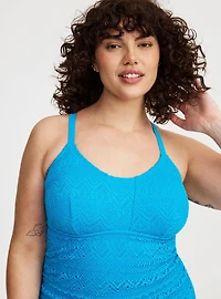 Wire-Free Crochet One Piece Swimsuit