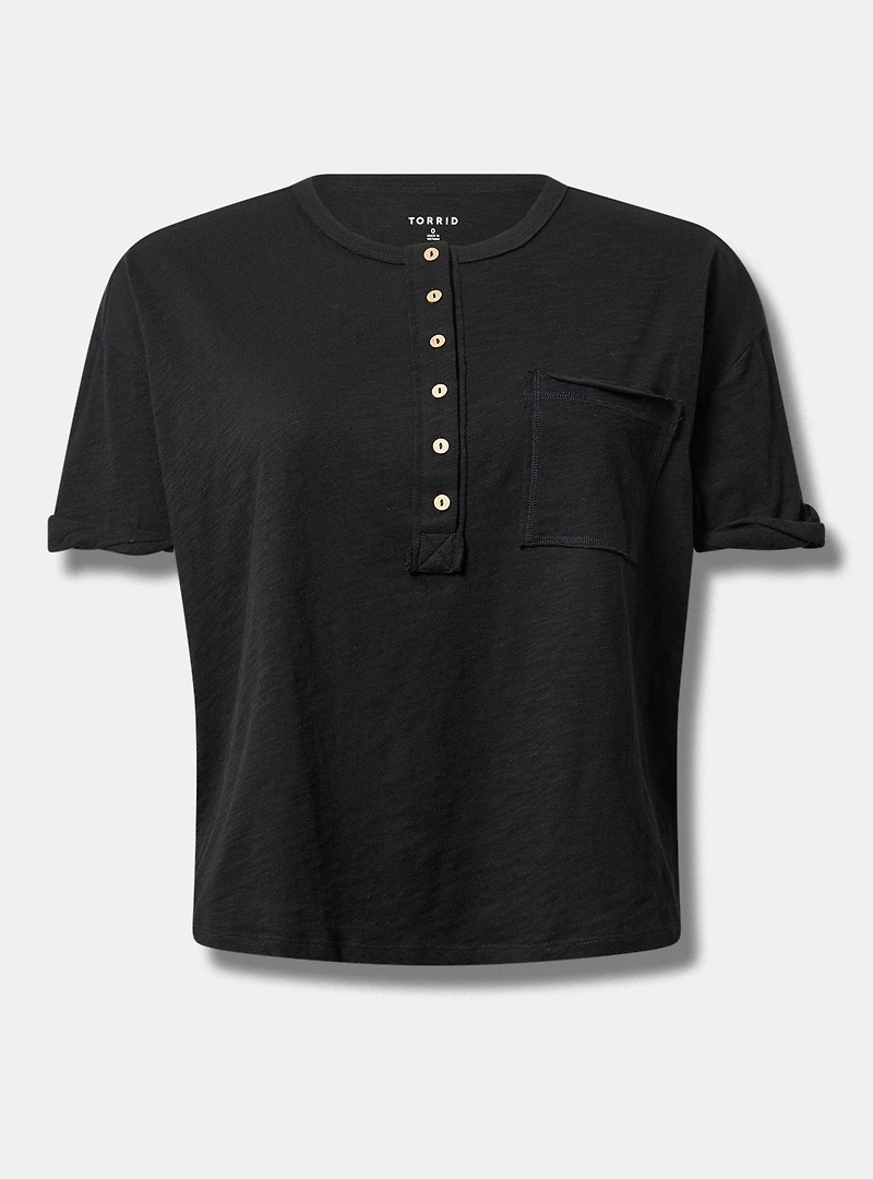 V-Neck Heritage Slub Henley