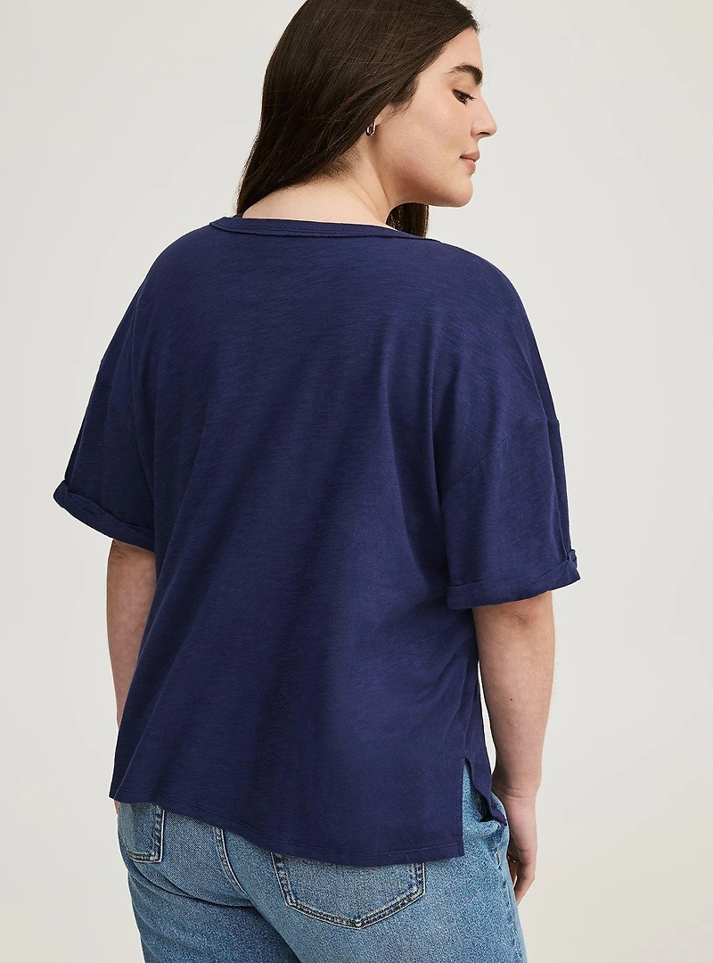 V-Neck Heritage Slub Henley