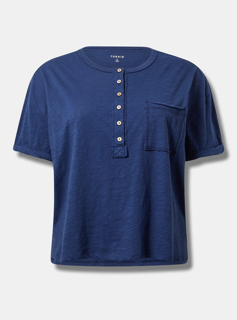 V-Neck Heritage Slub Henley