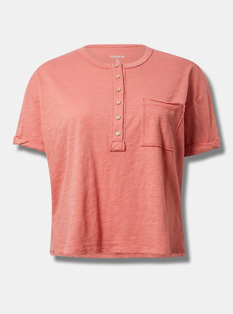 V-Neck Heritage Slub Henley