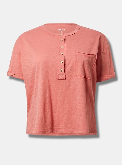 V-Neck Heritage Slub Henley