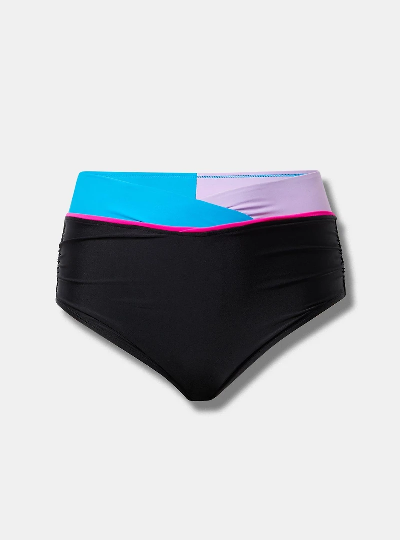 V-Front Ruched Swim Bottom