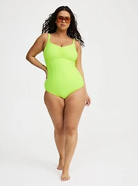 Wireless Corset Back One-Piece Swimsuit