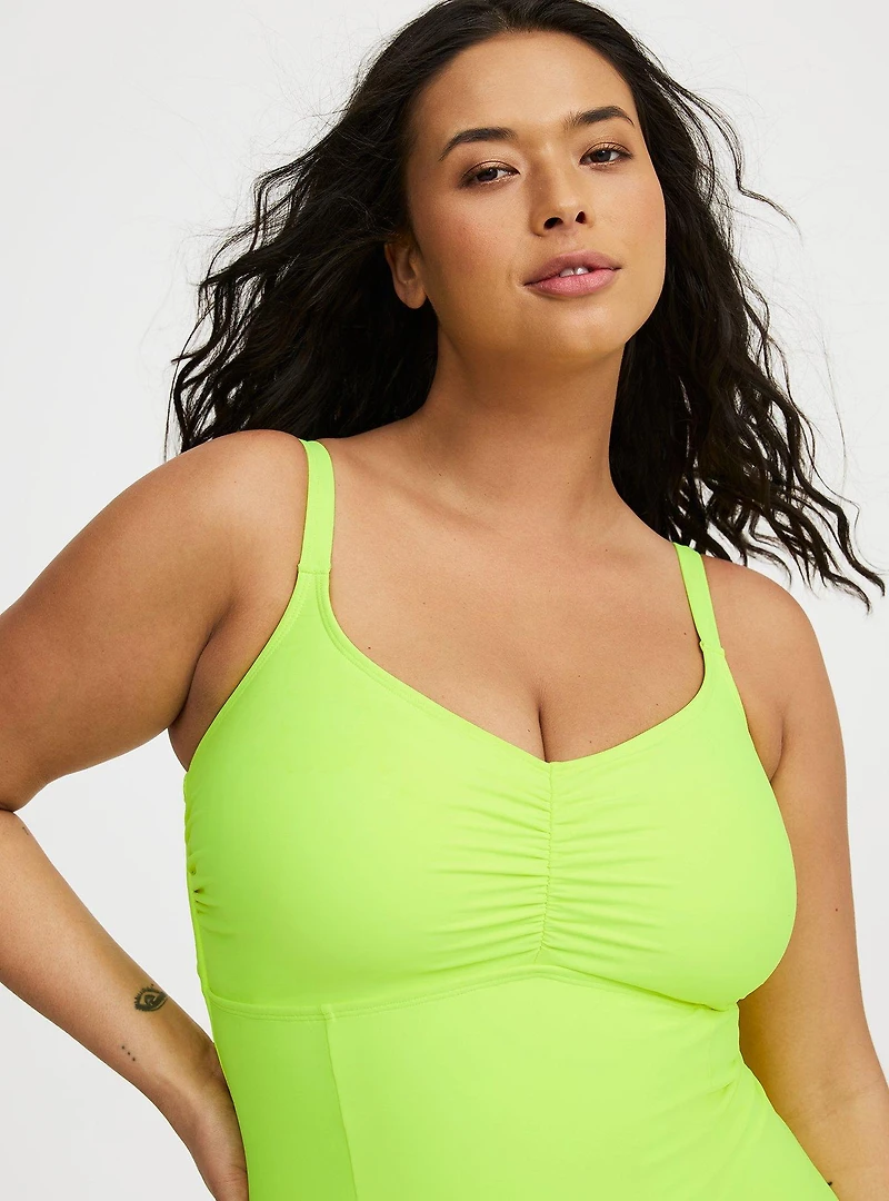 Wireless Corset Back One-Piece Swimsuit