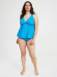 Wireless Ribbed Triangle Tankini