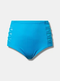 Ribbed Crossed Sides Swim Bottom