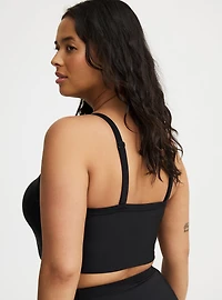 Wireless Ruched Longline Swim Top