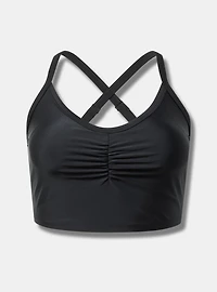 Wireless Ruched Longline Swim Top