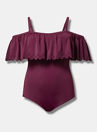 Retro Wire-Free Off-Shoulder One Piece