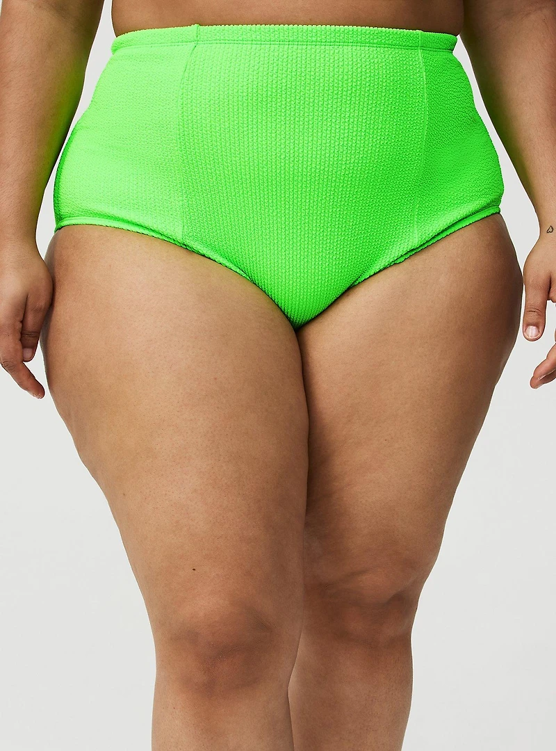 Textured Strappy Back Swim Bottom