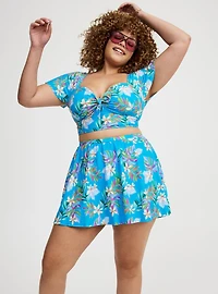 Wireless Flutter Sleeve Swim Top