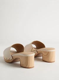 Wooden Block Heel Mule (WW