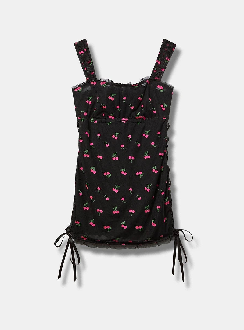 Cherry Lace Wireless Chemise