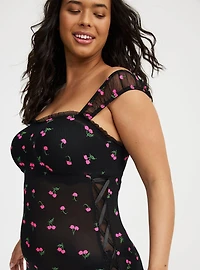 Cherry Lace Wireless Chemise