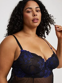 Lace Underwire Point D'Esprit Babydoll