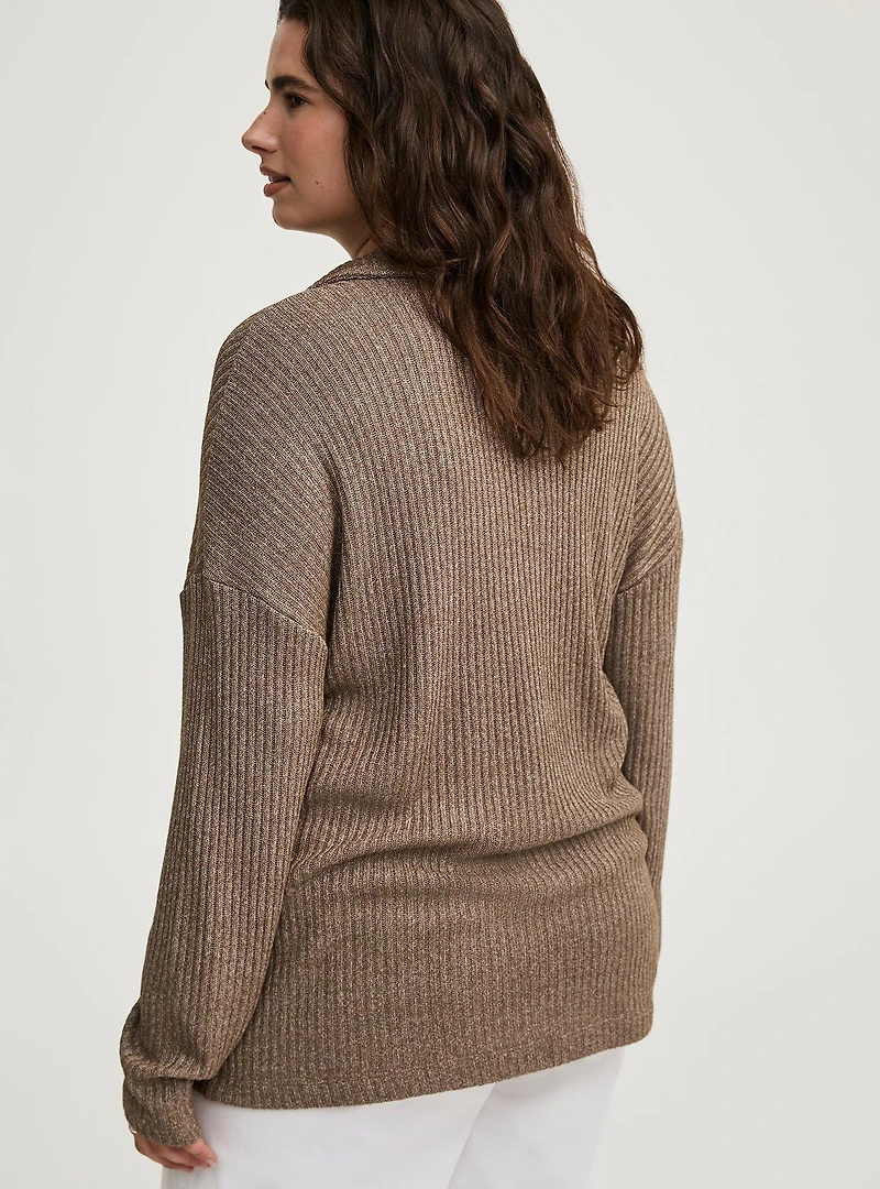 V-Neck Collared Top