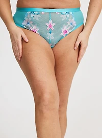 Lace Mid-Rise Thong Panty