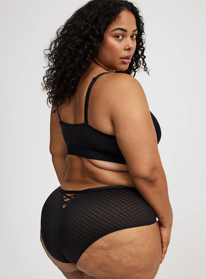 Mid-Rise Fishnet Cheeky XO Panty