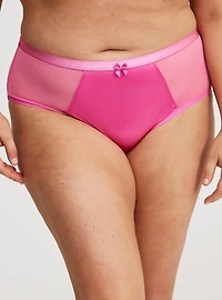 Shine Mesh Mid-Rise Cheeky Panty