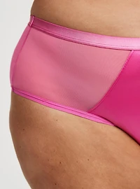 Shine Mesh Mid-Rise Cheeky Panty