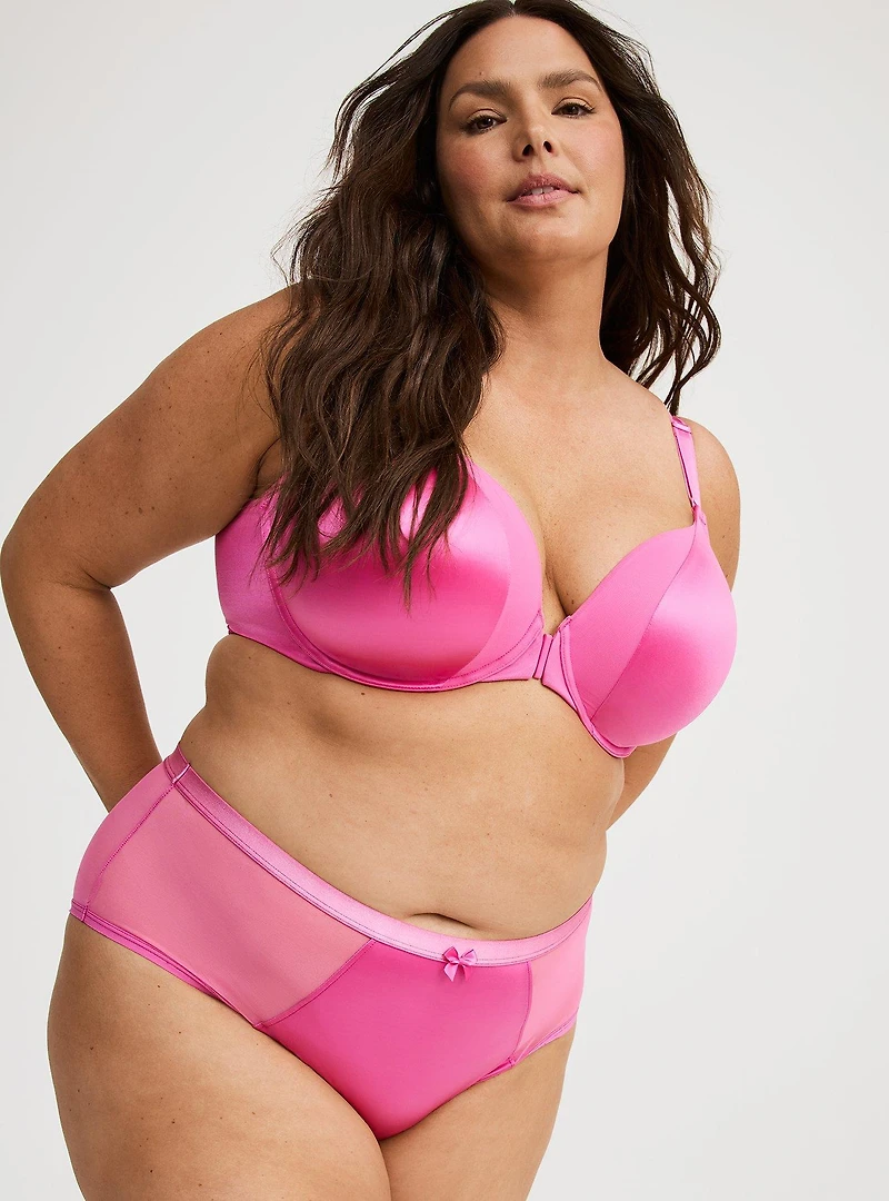 Shine Mesh Mid-Rise Cheeky Panty